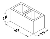 BLOQUE 20X20X40   REVESTIR 4 CARAS LISAS