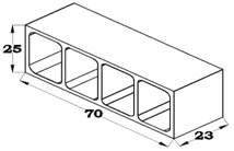 BLOQUE RETICULAR 25X23X70