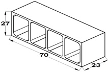 BLOQUE RETICULAR 27X23X70