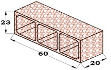 BLOQUE RETICULAR 23X20X60 ARLITA