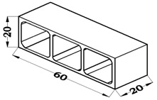 BLOQUE RETICULAR 20X20X60