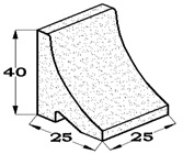 BORDILLO MONOCAPA BOTA 25X40X25 PEQ.  BLANCO