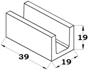 DINTEL 20X20X40  BLANCO