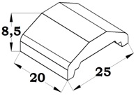 TERMINAL 25X20X8  BLANCO