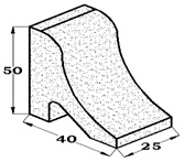 BORDILLO MONOCAPA BOTA 25X50X40 GRANDE  BLANCO