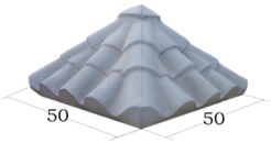 CORONACION TEJADILLO 45X45 SALMON