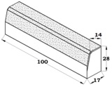 BORDILLO BICAPA 100X28X17X14 R3,5