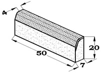 BORDILLO BICAPA 50X20X7X4