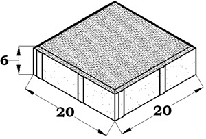 ADOQUIN BC 20X20X6  BLANCO
