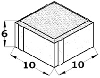 ADOQUIN BC 10X10X6 ROJOV