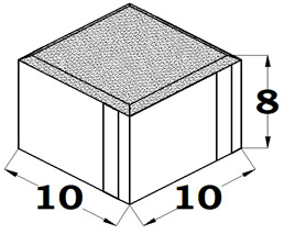 ADOQUIN BC 10X10X8  BLANCO