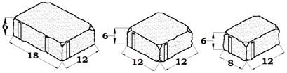 ADOQUIN MC 12 X (18-12-8) H=6 ROMANICO PARDO25N